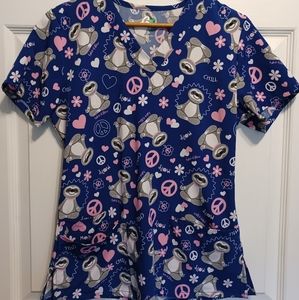 GT Performance Scrub Top Sloths XS